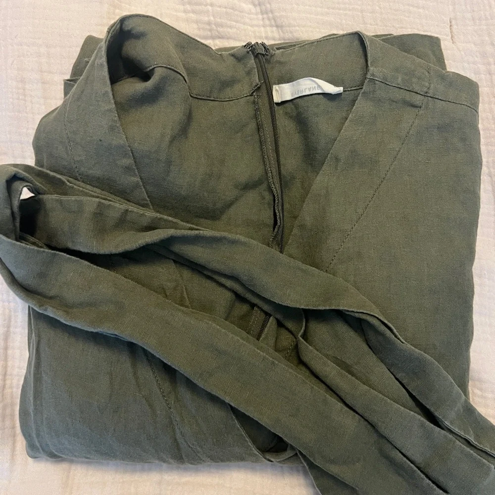 EVERLANE The Wrap Jumpsuit in Linen